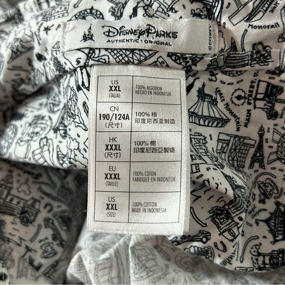 Disney Parks Official Authentic Original Button Down Shirt All Over Print Sz XXL - Picture 3 of 6